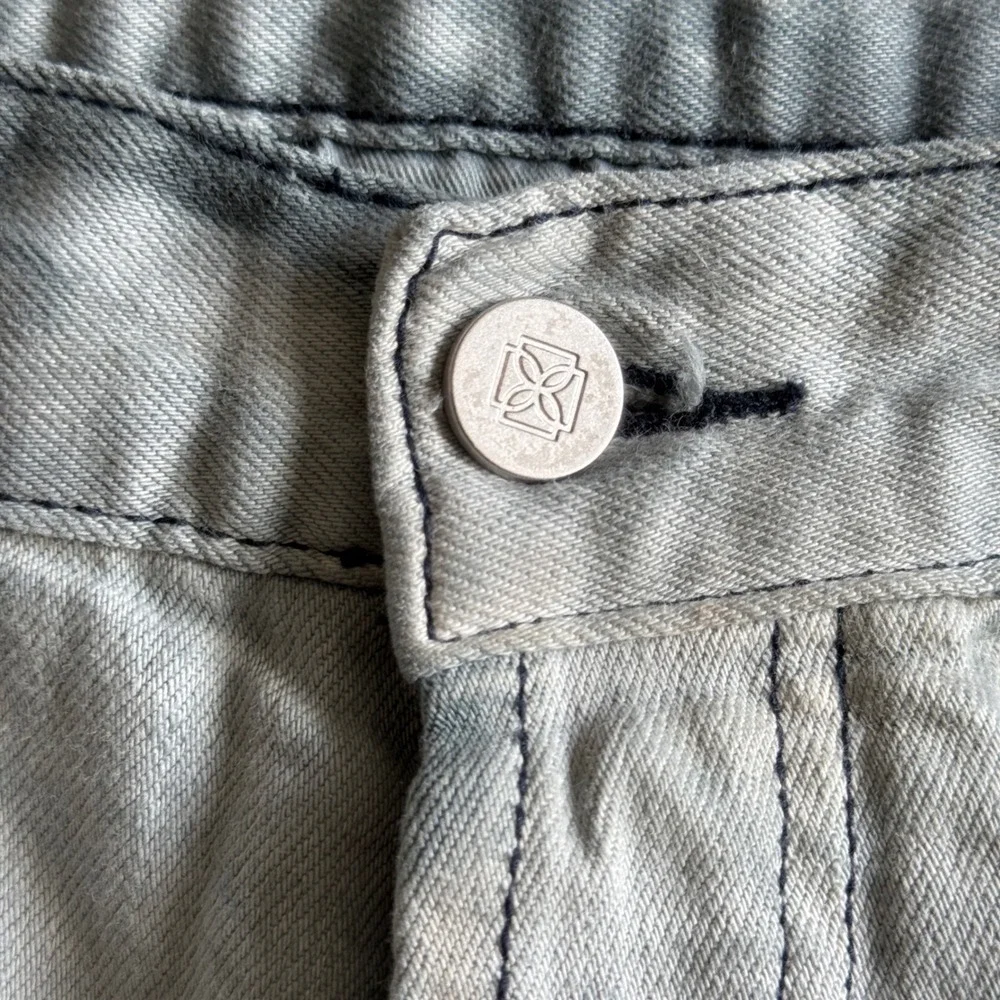 DOPE Mens Distressed Moto Biker Jeans Ribbed Denim Pants Size 38 - Picture 5 of 10